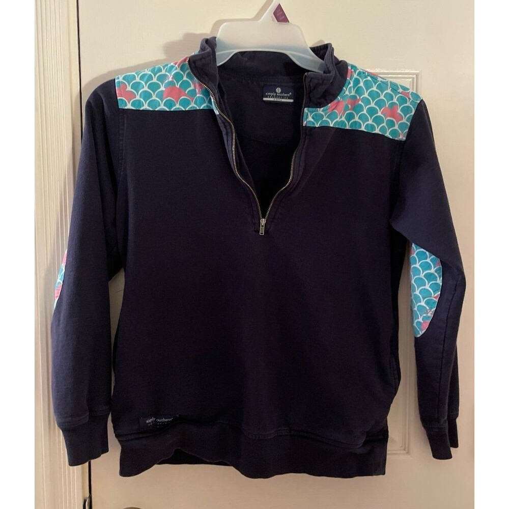 Women’s Xsmall Simply Southern women’s navy blue 1/4-zip pullover